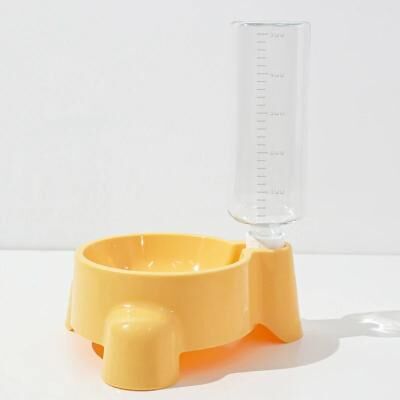 Uplift Essentials Automatic Gravity Fed Single Basin Pet Water Dispenser yellow