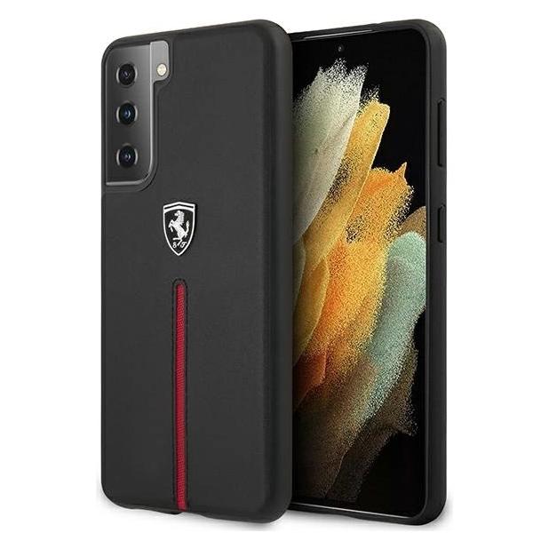 Ferrari Leather Cover Off Track Nylon (Samsung Galaxy S21) (FEOSIHCS21SBK)