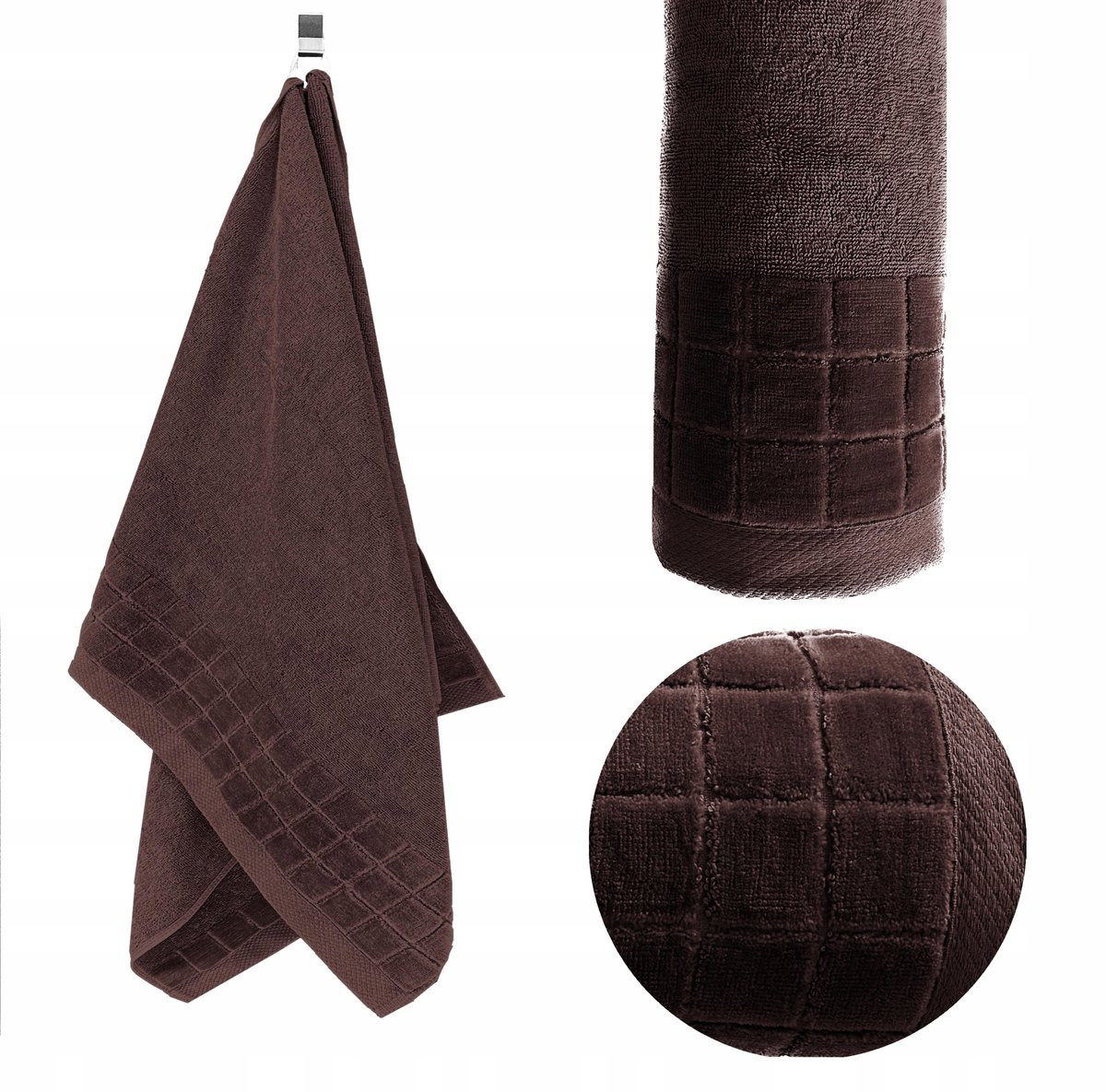 KONEY Larisa Badhanddoek - Bruin - 50 x 100 cm