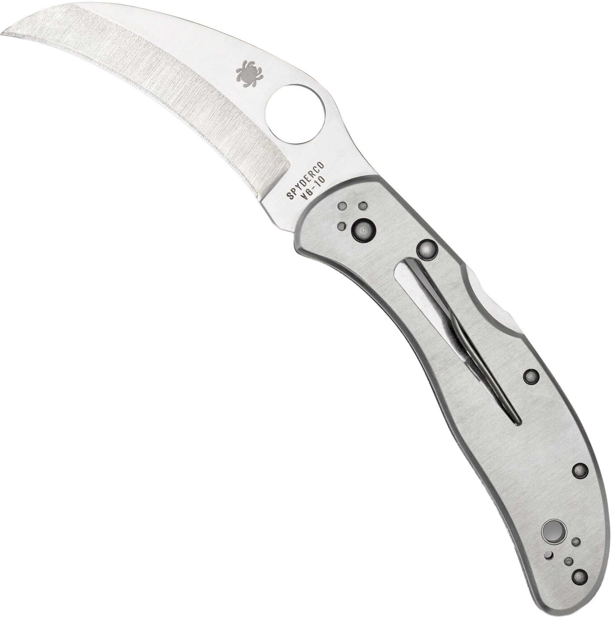 Spyderco Harpy C08P Stainless Steel, Plain Edge coltello da tasca