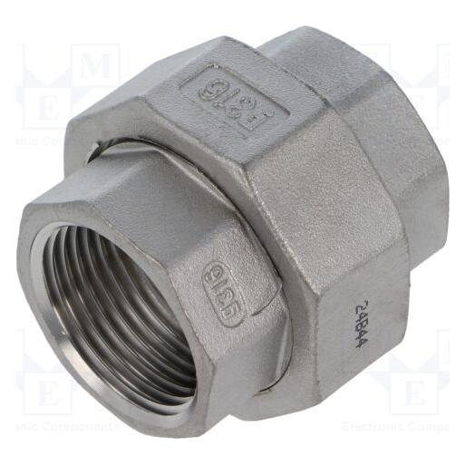 Gebo Verbinder: Verschraubung max.10,5bar 1.4408 Edelstahl G316 (Rohrverschraubung) (6330-100)