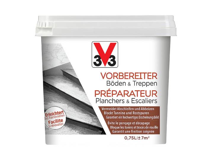 V33 Reno Holz Grundierung für Böden und Treppen 750 ml