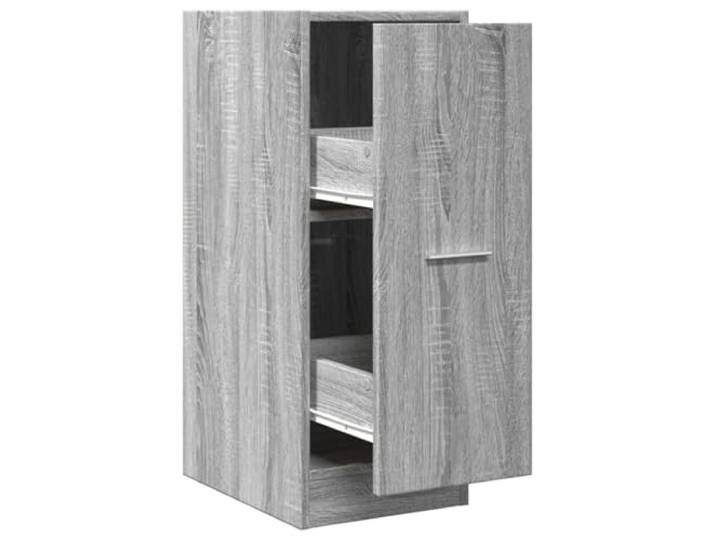 KUPTYERFG Apothekerschrank Grau Sonoma 30x41x77,5 cm Holzwerkstoff Kompakter Auszugschrank mit 2 Schubladen für Küche, Büro und Wohnzimmer. Robuste Ablage bietet Ordnung auf kleinem Raum.
