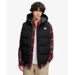Superdry für Herren. M5012425A Weste Everest schwarz (M), Lässig, Polyester, Draußen