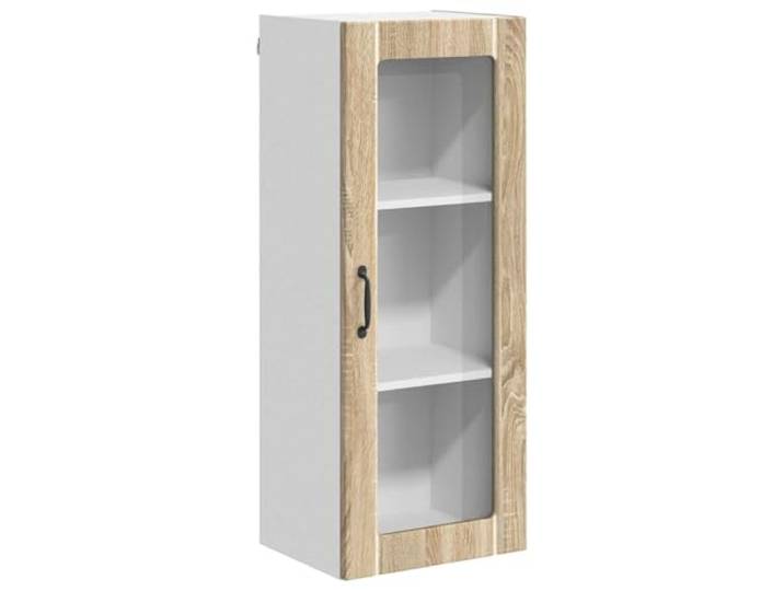 IBUQDDV Wandglas-Schrank Lucca Sonoma-Eiche 40 x 31 x 100 cm Holzwerkstoff, Rahmenmaterial Holzwerkstoff, Innenbereich, rechteckige Form, moderne Küchen, minimalistisches Design