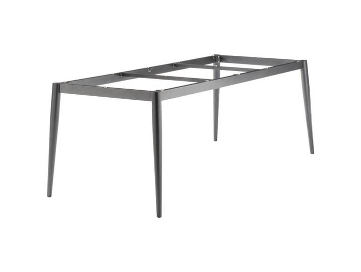 Sieger Gartentischgestell, Grau, Metall, konisch, 100x73x220 cm, Gartenmöbel, Gartentisch, Tischsysteme Outdoor, Gartentischgestell