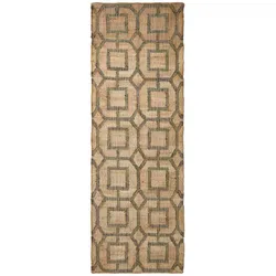 JUTETEPPICH-LÄUFER Tiran geometrisch gemustert 66/200 cm