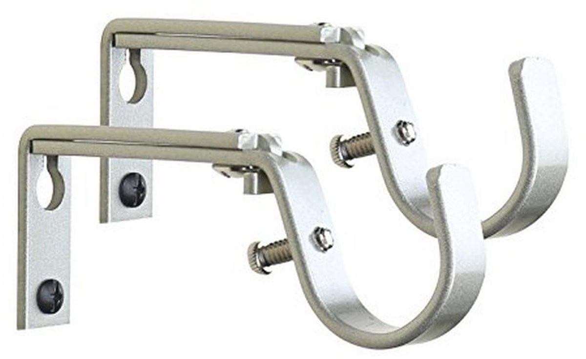 Set van 2 verstelbare gordijnstangbeugels voor 1 1/4-inch stang