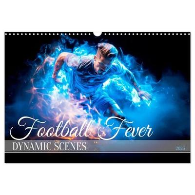 FOOTBALL FEVER Dynamic scenes (Wall Calendar 2026 DIN A3 landscape), CALVENDO 12 Month Wall Calendar