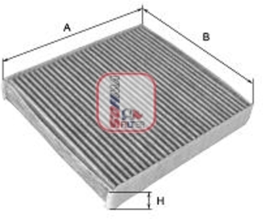 Innenraumluftfilter mit Aktivkohle SOFIMA S 4105 CA
