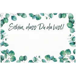 Home Fashion, Platzkarte "Eucalyptus Leaves"", Platzkarte für die Tischdekoration, zum Beschreiben, 10 Stück pro Pack
