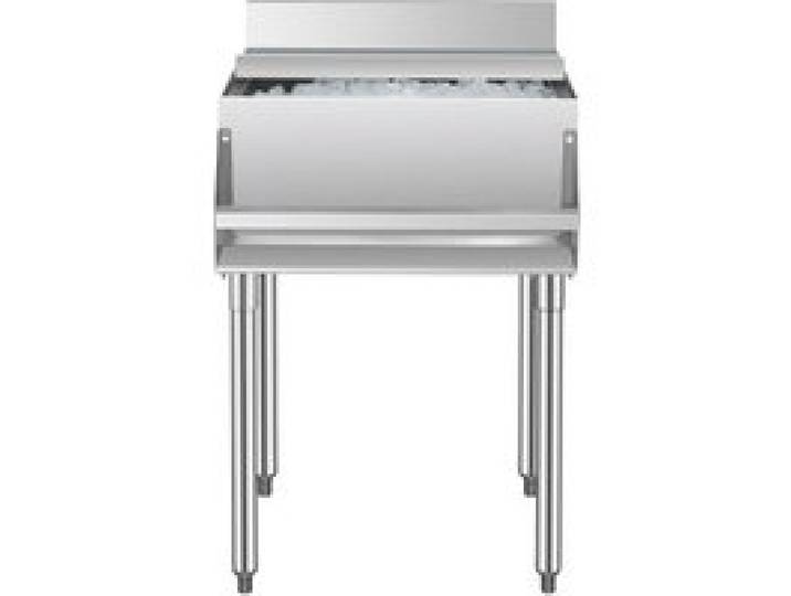 VEVOR kommerzieller Eisbehälter 61,6 L Untertheken-Eisbehälter (610 x 614 x 930 mm) Edelstahl-Eisbox mit Schiebedeckel & verstellbaren Kugelfüßen, Kühlwagen für Bar Restaurant Küche Silber