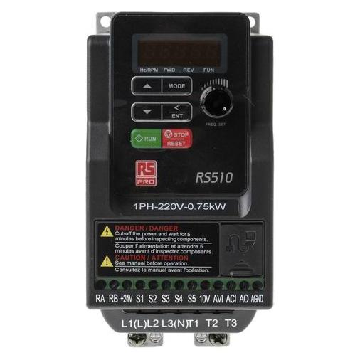 RS PRO Inverter 0.75KW, 1HP, WITH FILTER, PNP (1223411)