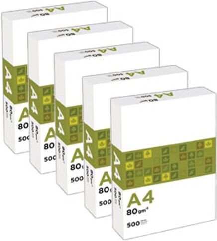 WHITE LABEL A4 Papel reciclado   80 gr   Caixa 5x500 folhas