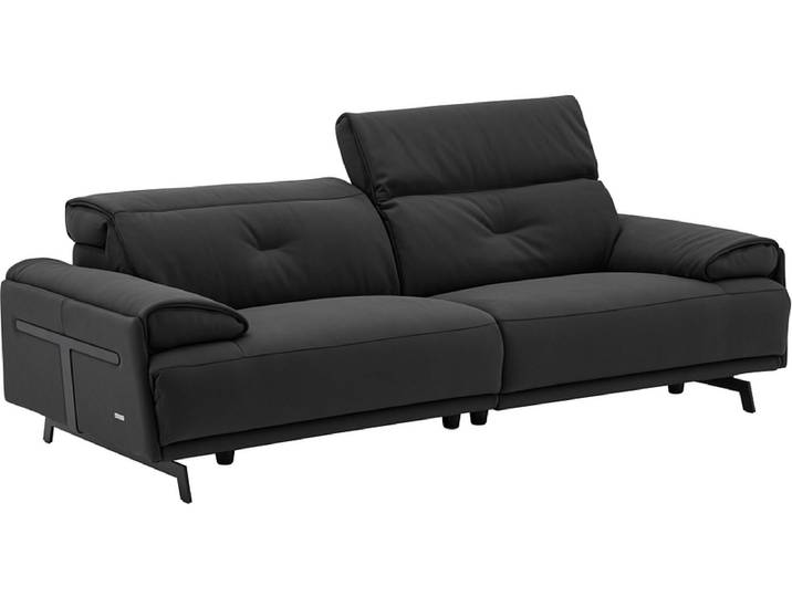 3er Sofa CAMPO DE FIORI SIENA Echtleder schwarz