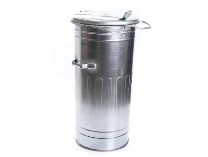 rg-vertrieb verzinkte Mülltonne 110L mit Deckel – robuster Abfallbehälter aus Stahlblech, feuerfest, hitzebeständig, frost- & chemikalienresistent, ideal für Außenbereiche, kommunale Entsorgung