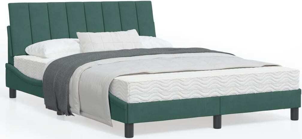 Prolenta Bedframe met LED-verlichting en USB-oplaadpoort, Gestoffeerd, 120 x 200 cm