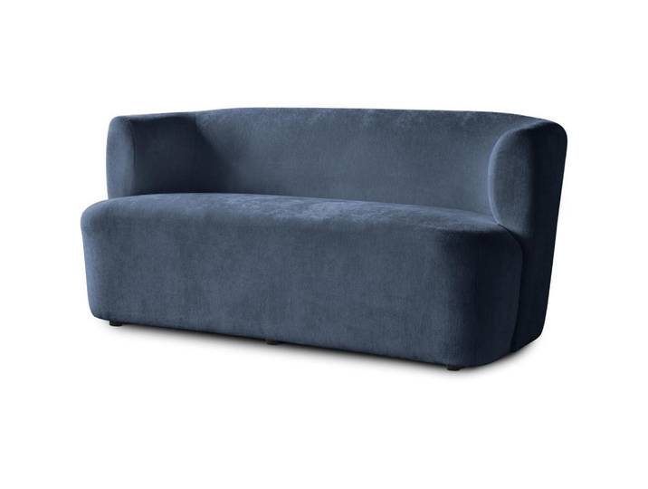 Beautysofa 2-Sitzer Sofa Nori dunkelblau velour, Dunkelblau, Kunststoff, 150x68x72 cm, Wohnzimmer, Sofas & Couches, Sofas, 2-Sitzer Sofas