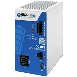Bicker Elektronik UPSI-2406R2DP3MB Industrielle USV-Anlage (DIN Rail) (144 W, Online-Doppelwandler USV), USV
