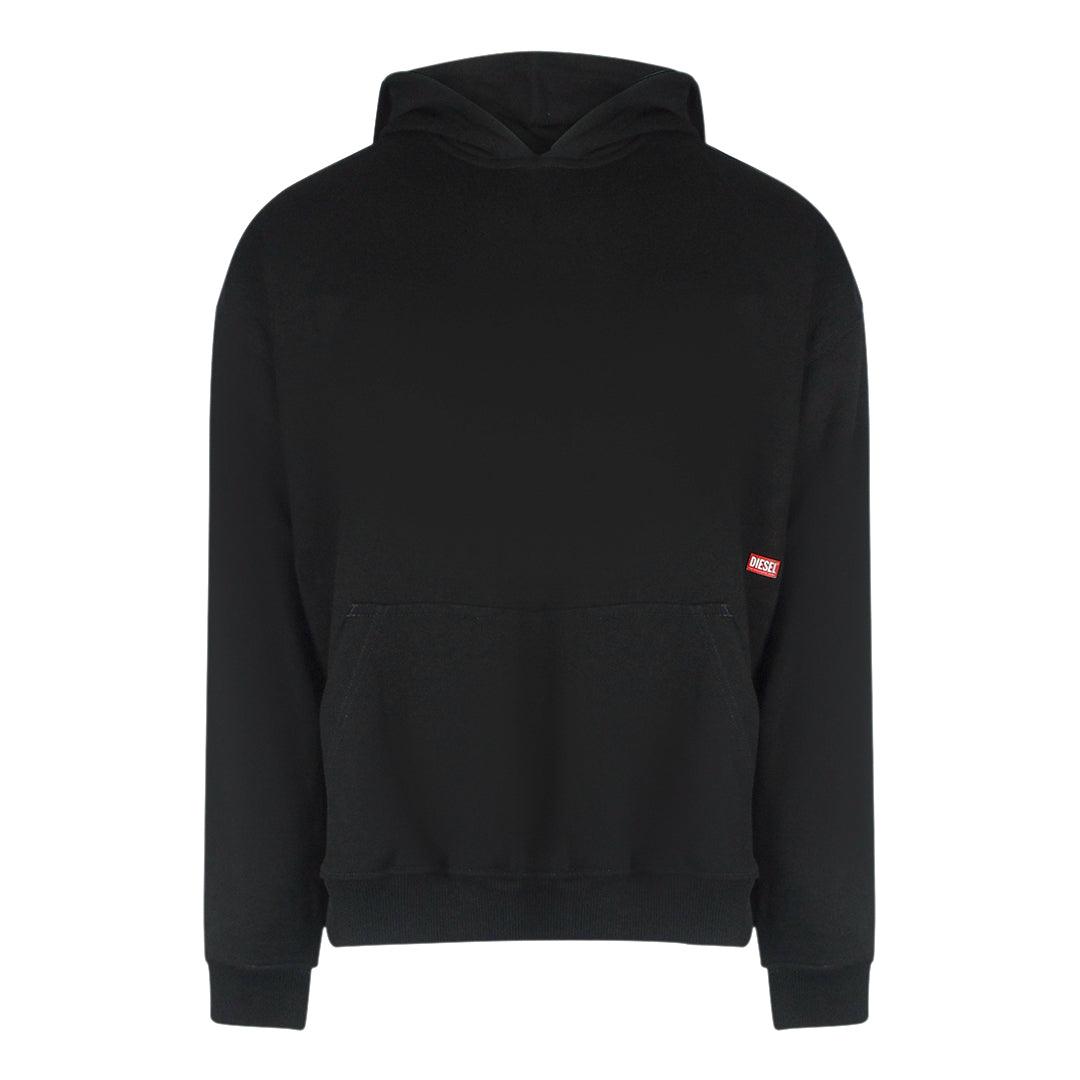 Diesel - Schwarzer Kapuzenpullover mit auffälligem Grafikdesign auf der Rückseite