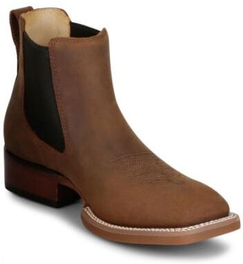 "Justin Boots Frontier 6"" Wide Square Toe - Mens 7.5 Brown Boot D"