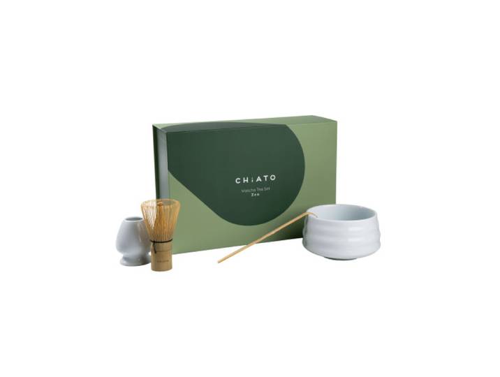 Matcha-Tee-Set CHiATO Zen Pure White – Weiß