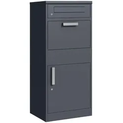 Relaxdays Briefkasten Grau