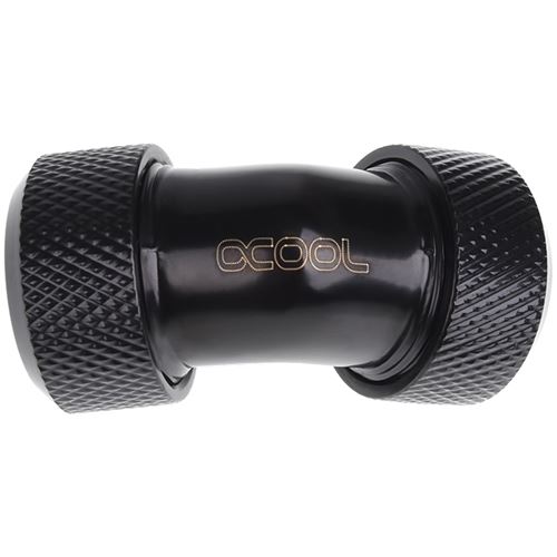 Alphacool Eiszapfen 13mm HardTube Anschraubtülle 45° L-Verbinder Acryl- Messingrohre - Deep Black