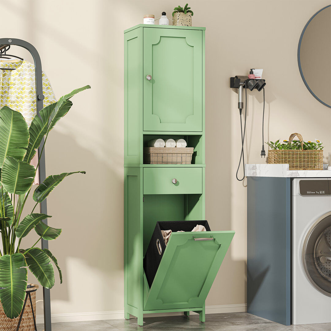 East Urban Home MDF Bathroom Cabinet Natural Green