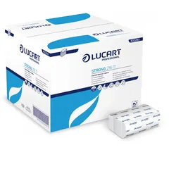 Spenderservietten Lucart Strong 216TI, 2-lagig, 16 x 24 cm, Interfold (6.000 Stü...
