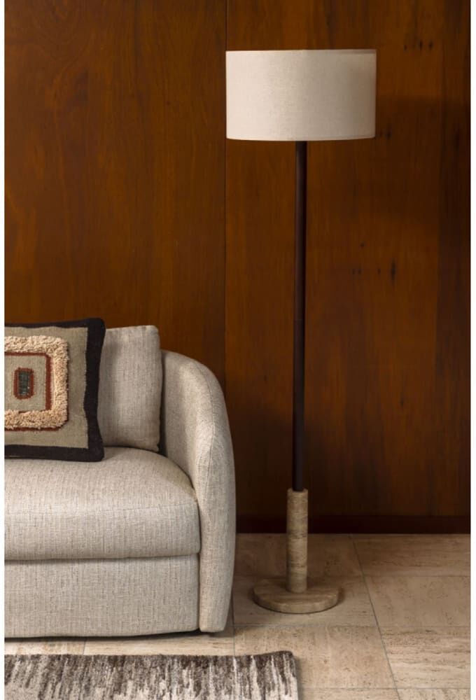 Dutchbone Lampadaire design en bois beige Beige 40x156x40cm