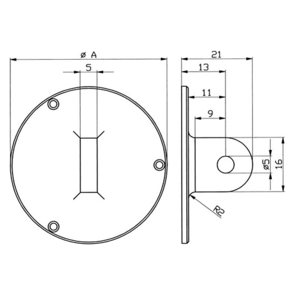 Käfer Ösenrückwand für Aussenring-Ø 58 mm passend zu Messuhren (40055)