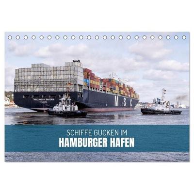 Schiffe gucken im Hamburger Hafen (Tischkalender 2027 DIN A5 quer), CALVENDO Monatskalender