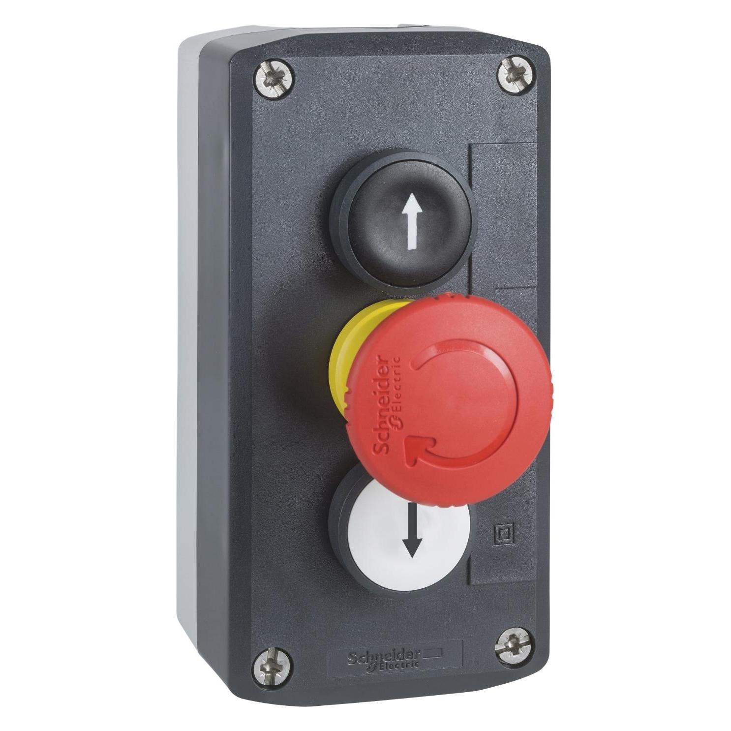 Schneider Electric Control station Grey Left/Right/E-Stop (XALD328)