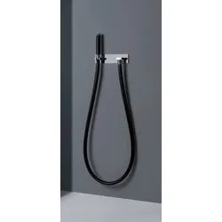 Gessi Water Tube Kneipp, Kneipp-Schlauch schwarz, Kunststoff-Brause, Version mit Brausehalter und Wandanschlussbogen, 32963713, Farbe: Messing Antik