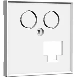 homeway HW-Z0LRWG55V1 one. TV+LAN 55x55mm Zentralplatte reinweiß