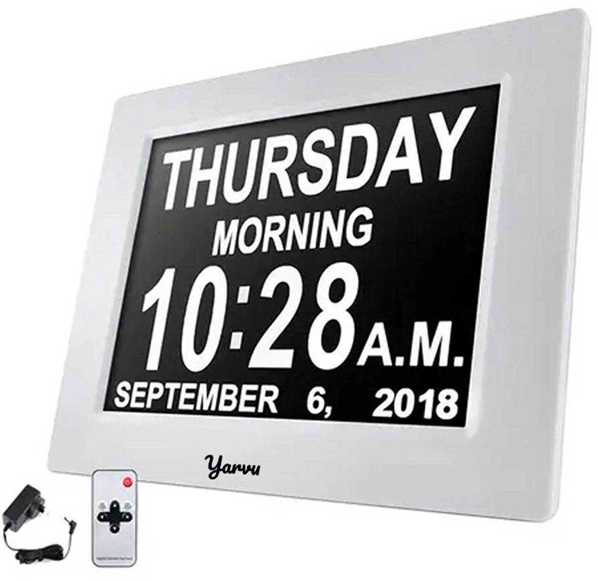 Digitale Dementie Klok met Kalender voor Senioren - 7 inch - Wit