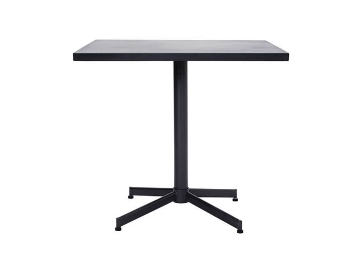 Table de repas en métal noir, carrée, 4 places, modulable, transp