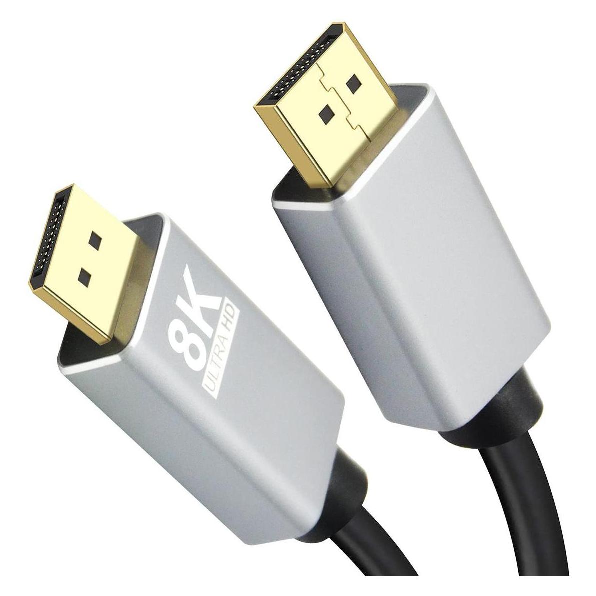 Helos Anschlusskabel, DisplayPort Stecker/Stecker, PREMIUM 8K, 5,0m, schwarz DisplayPort 1.4 Stecker/Steck (5 m) (288446)