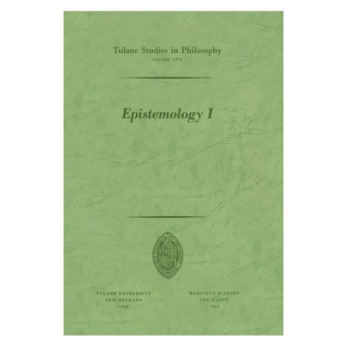Springer Epistemology I (Englisch, Peter M. Burkholder) (64882746)