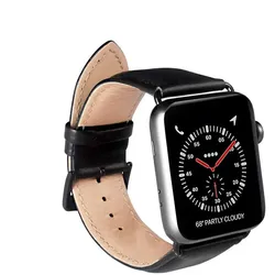Carl BUFFALO Watchband Black (Echtleder, Edelstahl), Uhrenarmband, Schwarz