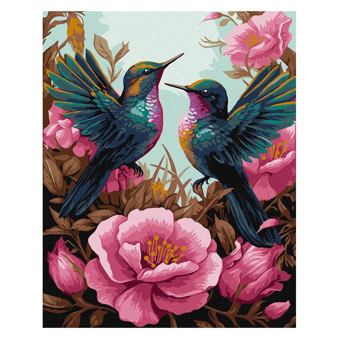 Ideyka Malen nach Zahlen - Eleganter Kolibri 40x50cm (KHO6566)