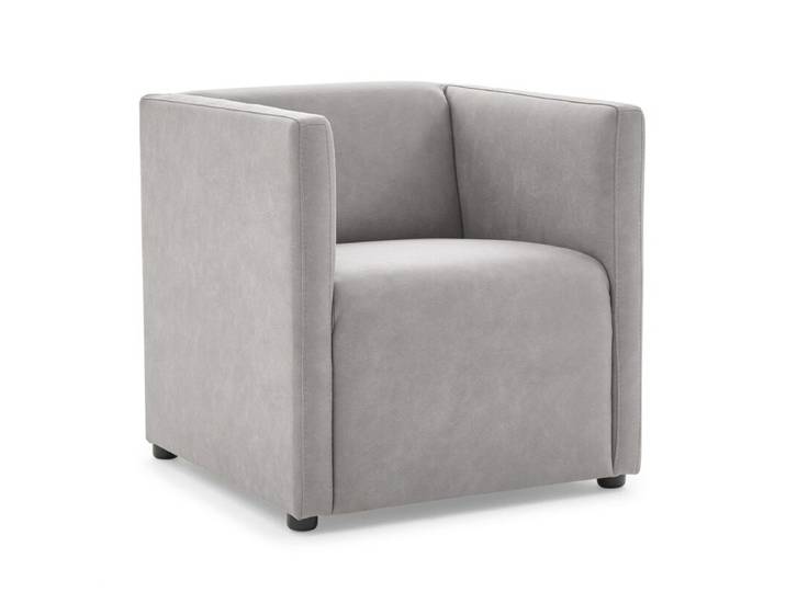 Calizza Interiors Grivola Sessel - Microfaser Bulus 32 silber Mo