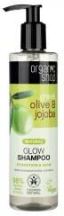 Organic Shop Shampoing Fortifiant Brillance Olive & Jojoba 280 ml - Flacon-Pompe 280 ml