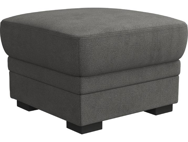 Hocker, 100% Polyester, Grau (Anthrazit), 68×45 cm, Mit Stauraum, Cotta