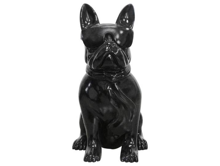 Skulptur Bulldog Schwarz, 27x37 cm