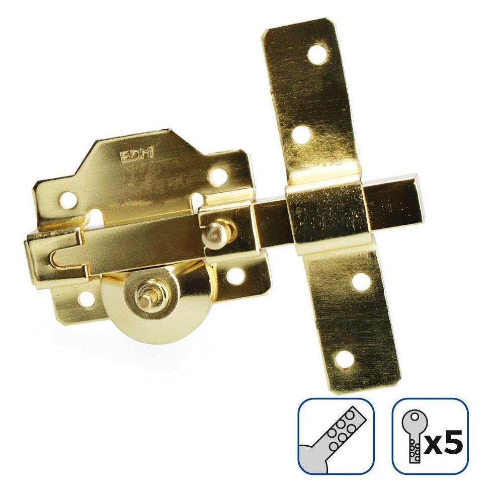 EDM Product Sicherheitsschloss 85197 Gold Stahl (45304106)