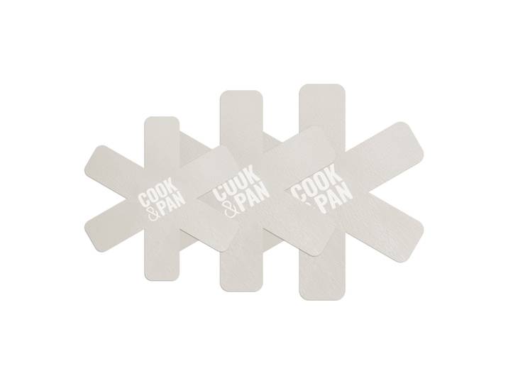 Cook &amp; Pan - Go Ivory Protège-poêles Lot de 3 - Sans PFAS - induction - Garantie de 7 ans -
