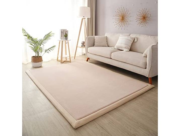 Joydec Krabbelmatte Baby und Spielmatte, Dick und Weicher rutschfest Krabbeldecke für Kleinkinder, Kinderteppich Kinderzimmer Mädchen Jungs, Grösse:180x200 cm, Farbe:Braun