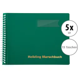 Helbling BMG15 Marschbuch grün 15 Taschen 5x Set